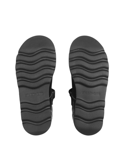 Start-Rite Black Patent Standard Fit Locket Shiny T-Bar Rip-Tape Chunky School Shoes image 6