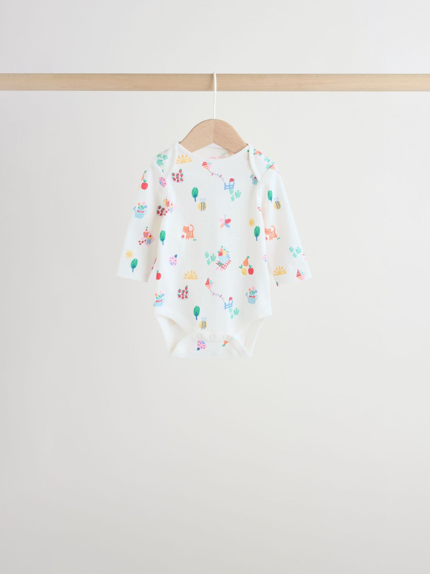 Pink Long Sleeve Baby Bodysuits 4 Pack image 5