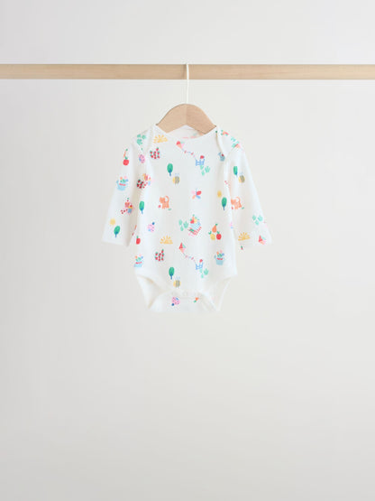 Pink Long Sleeve Baby Bodysuits 4 Pack image 5