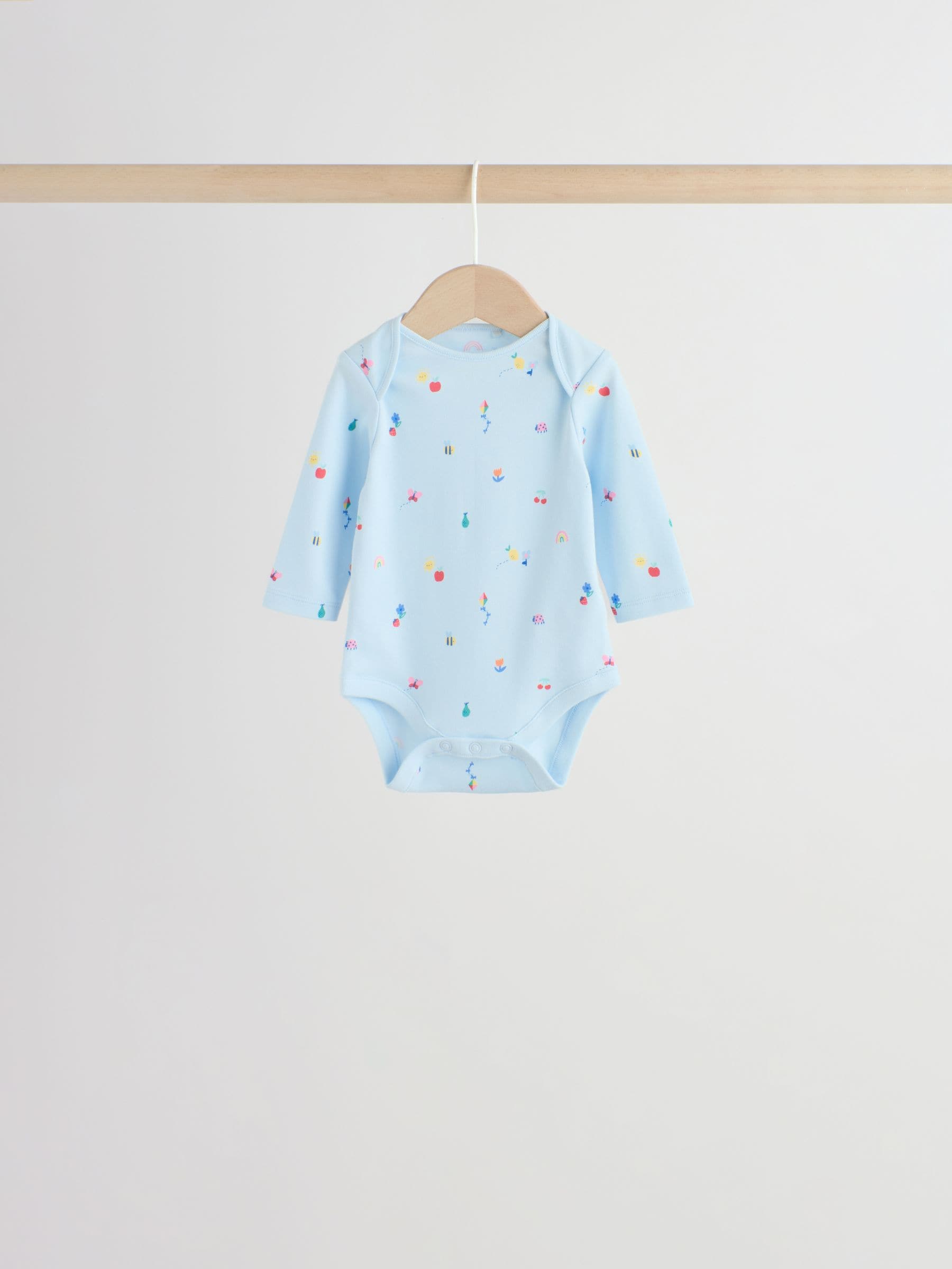 Pink Long Sleeve Baby Bodysuits 4 Pack image 6