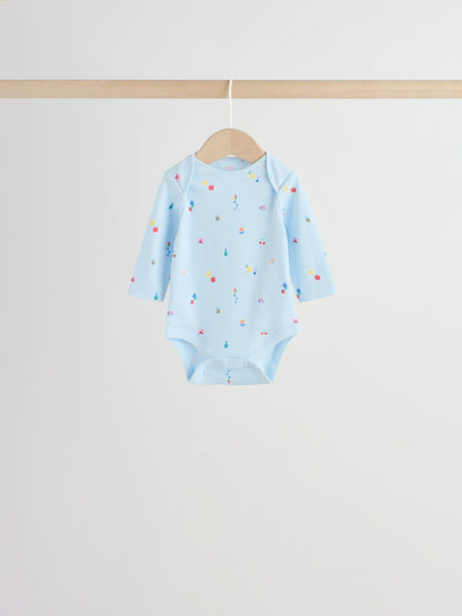 Pink Long Sleeve Baby Bodysuits 4 Pack image 6