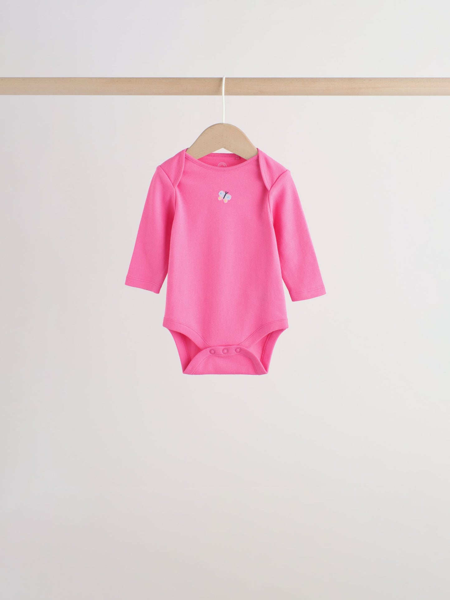Pink Long Sleeve Baby Bodysuits 4 Pack image 7