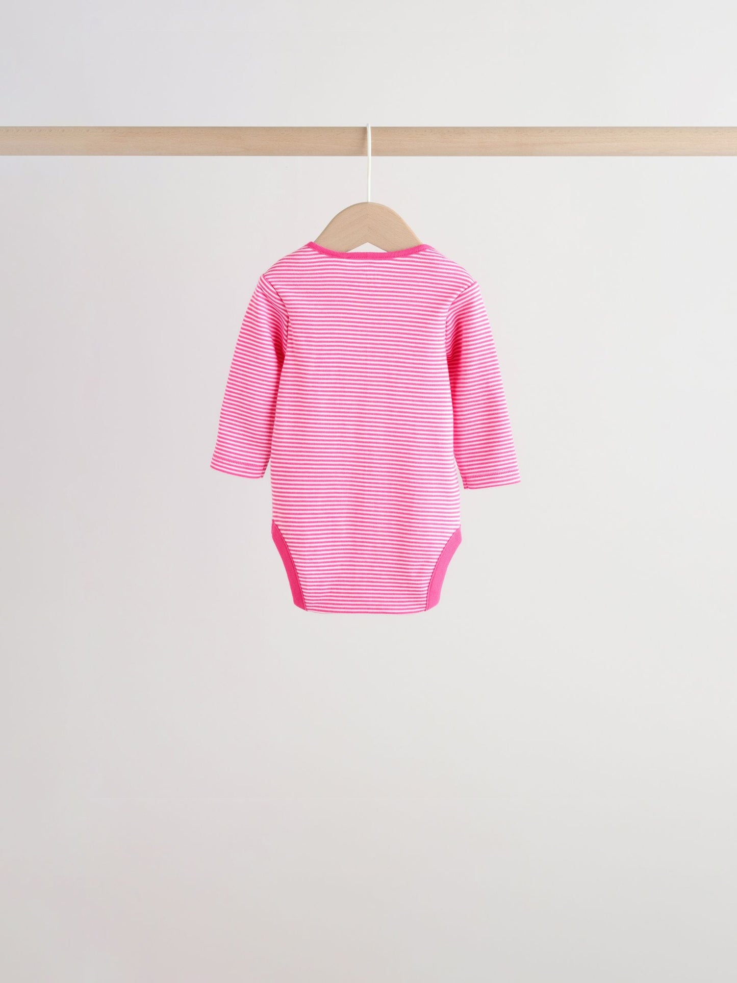 Pink Long Sleeve Baby Bodysuits 4 Pack image 8