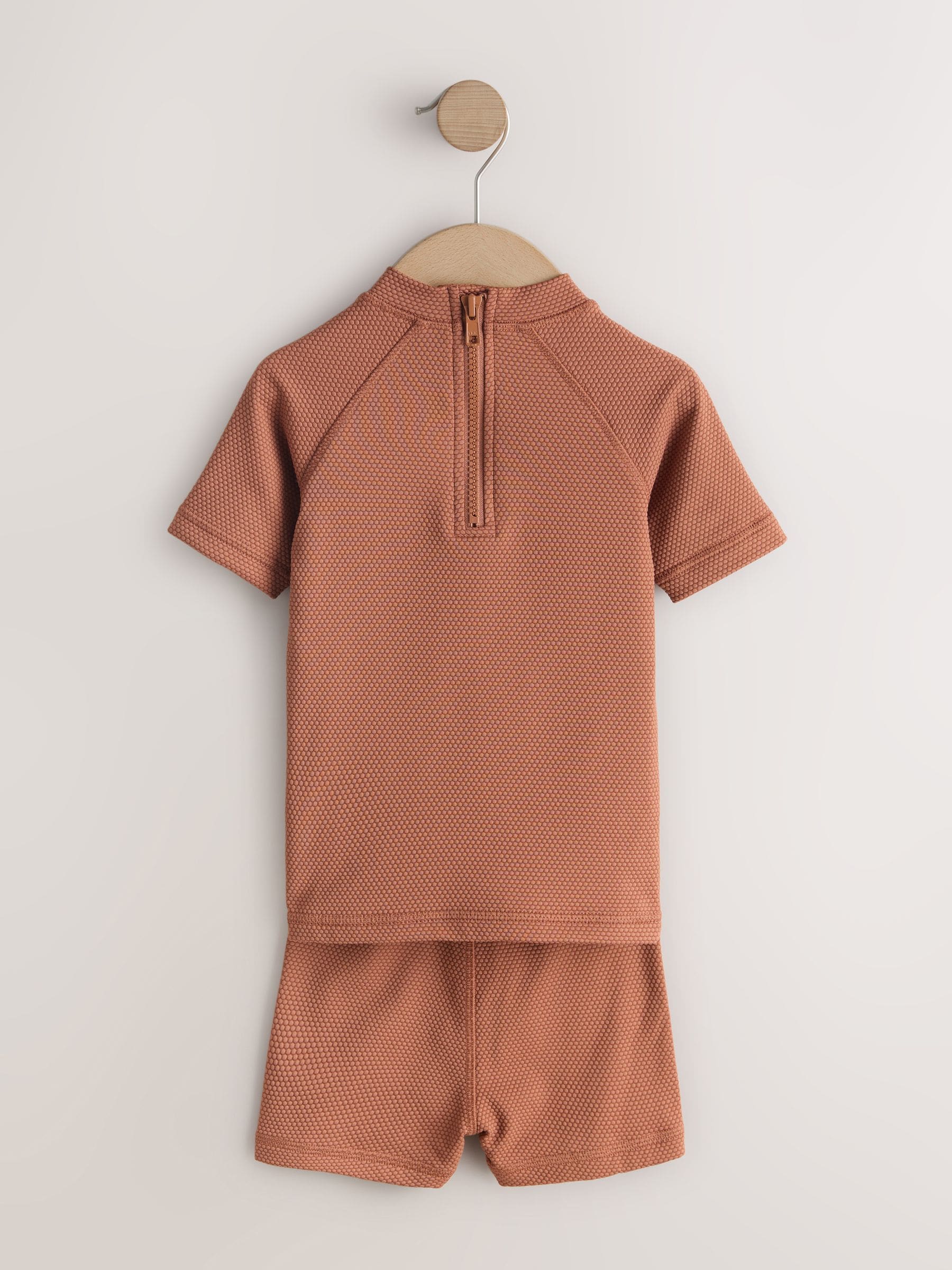Rust Brown Textured Swim Set (3mths-7yrs) image 5