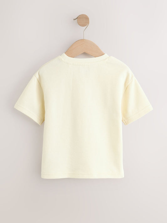 White Short Sleeve Textured T-Shirt (3mths-7yrs) image 3