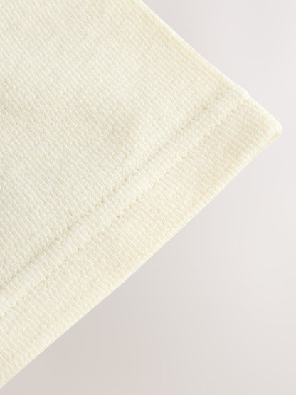 White Short Sleeve Textured T-Shirt (3mths-7yrs) image 4