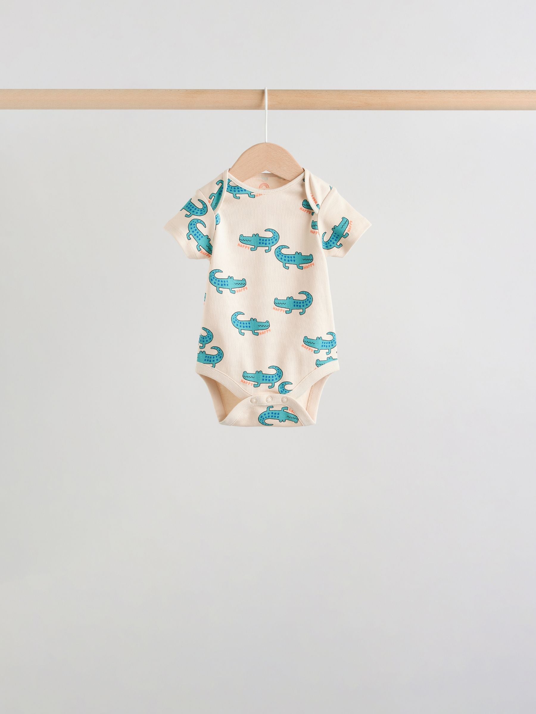 Multi Short Sleeve Baby Bodysuits 5 Pack image 2