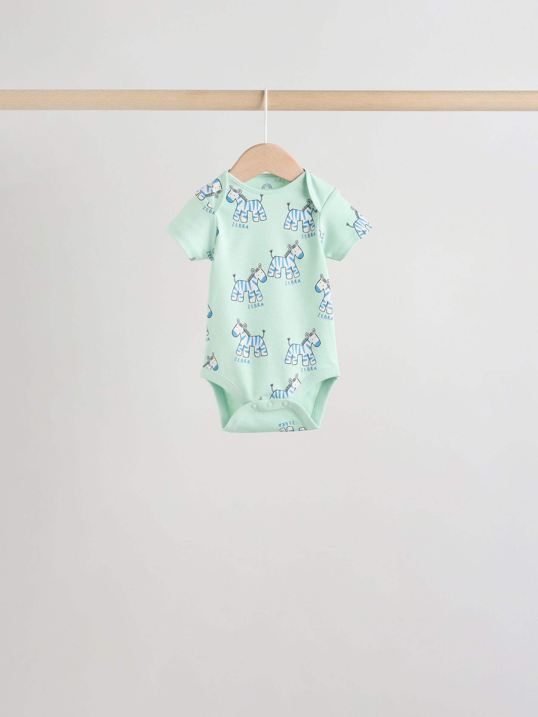 Multi Short Sleeve Baby Bodysuits 5 Pack image 3