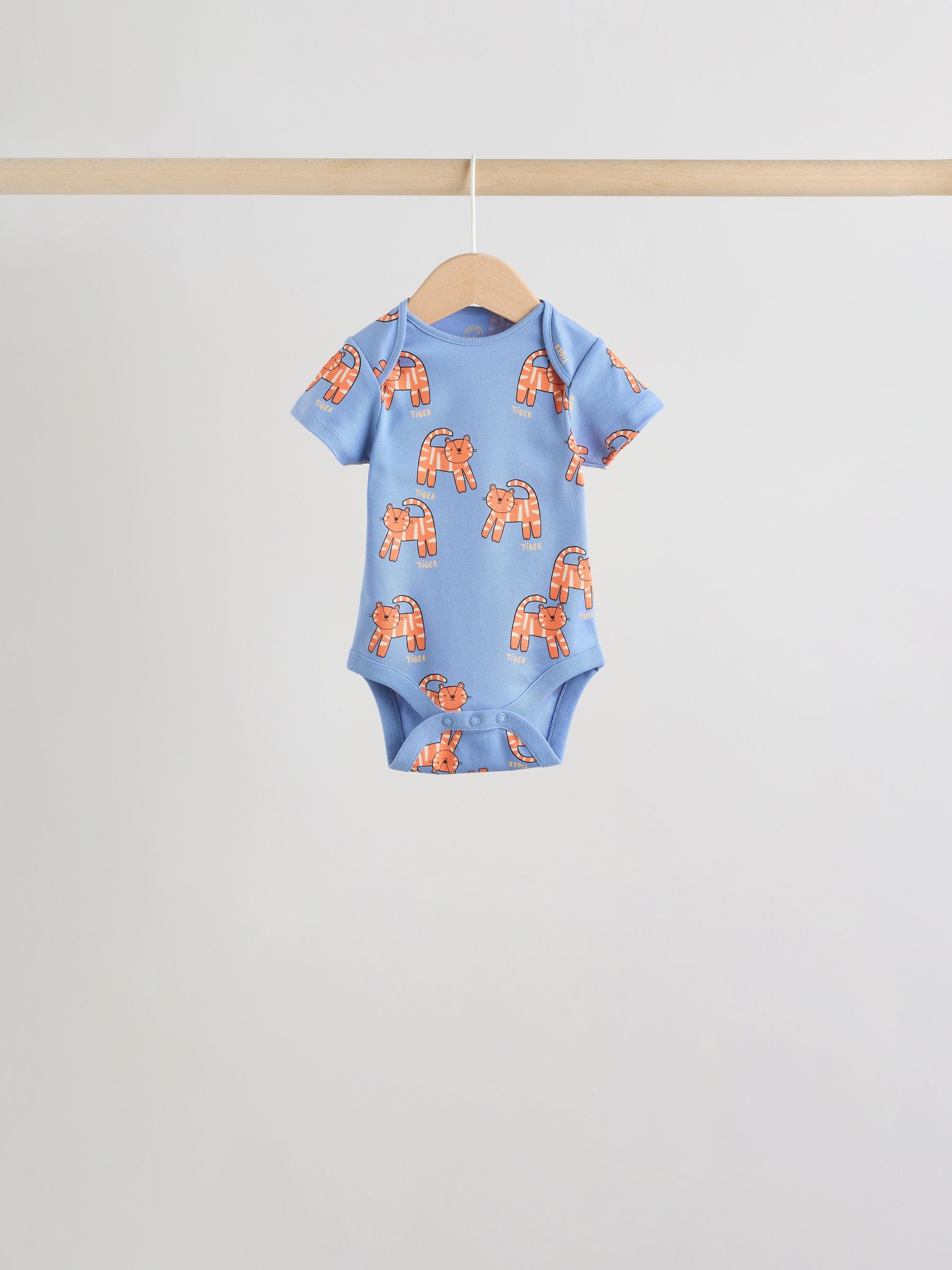 Multi Short Sleeve Baby Bodysuits 5 Pack image 4