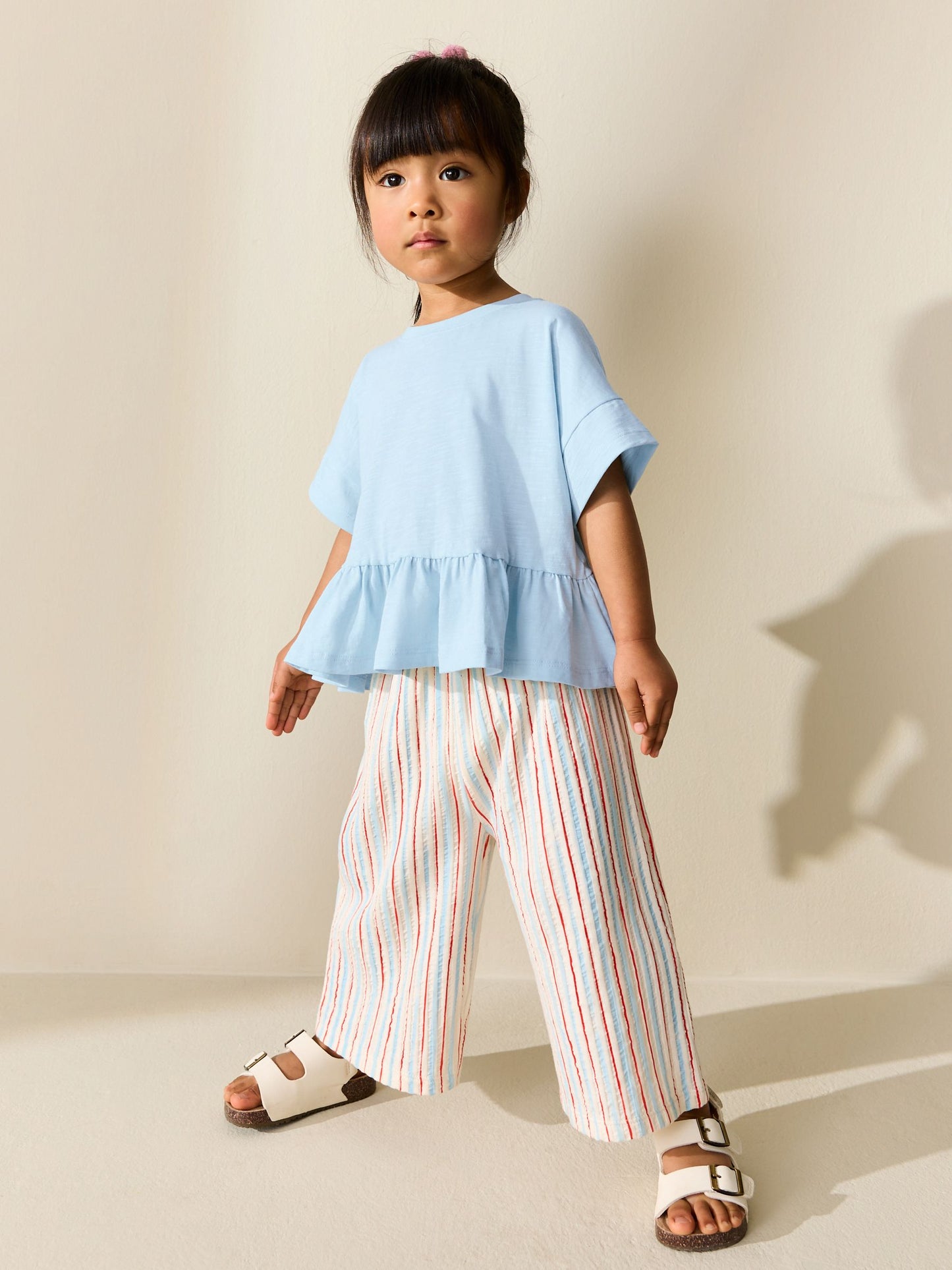 Blue Short Sleeve Peplum T-Shirt (3mths-7yrs) image 3