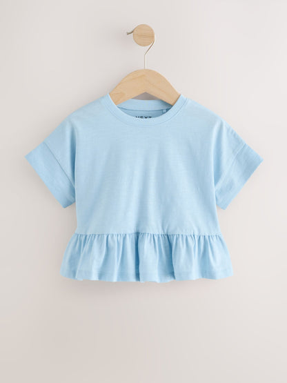 Blue Short Sleeve Peplum T-Shirt (3mths-7yrs) image 4