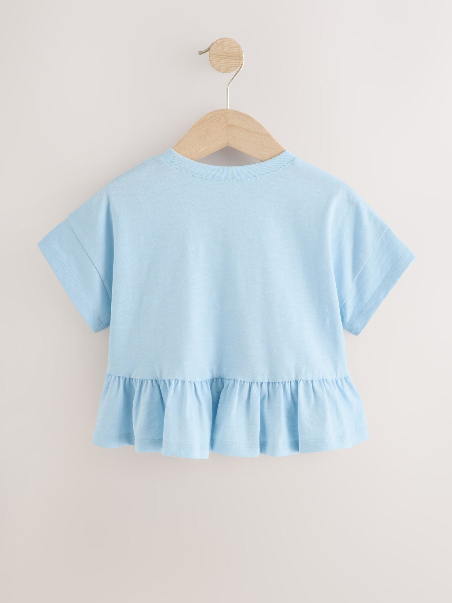Blue Short Sleeve Peplum T-Shirt (3mths-7yrs) image 5