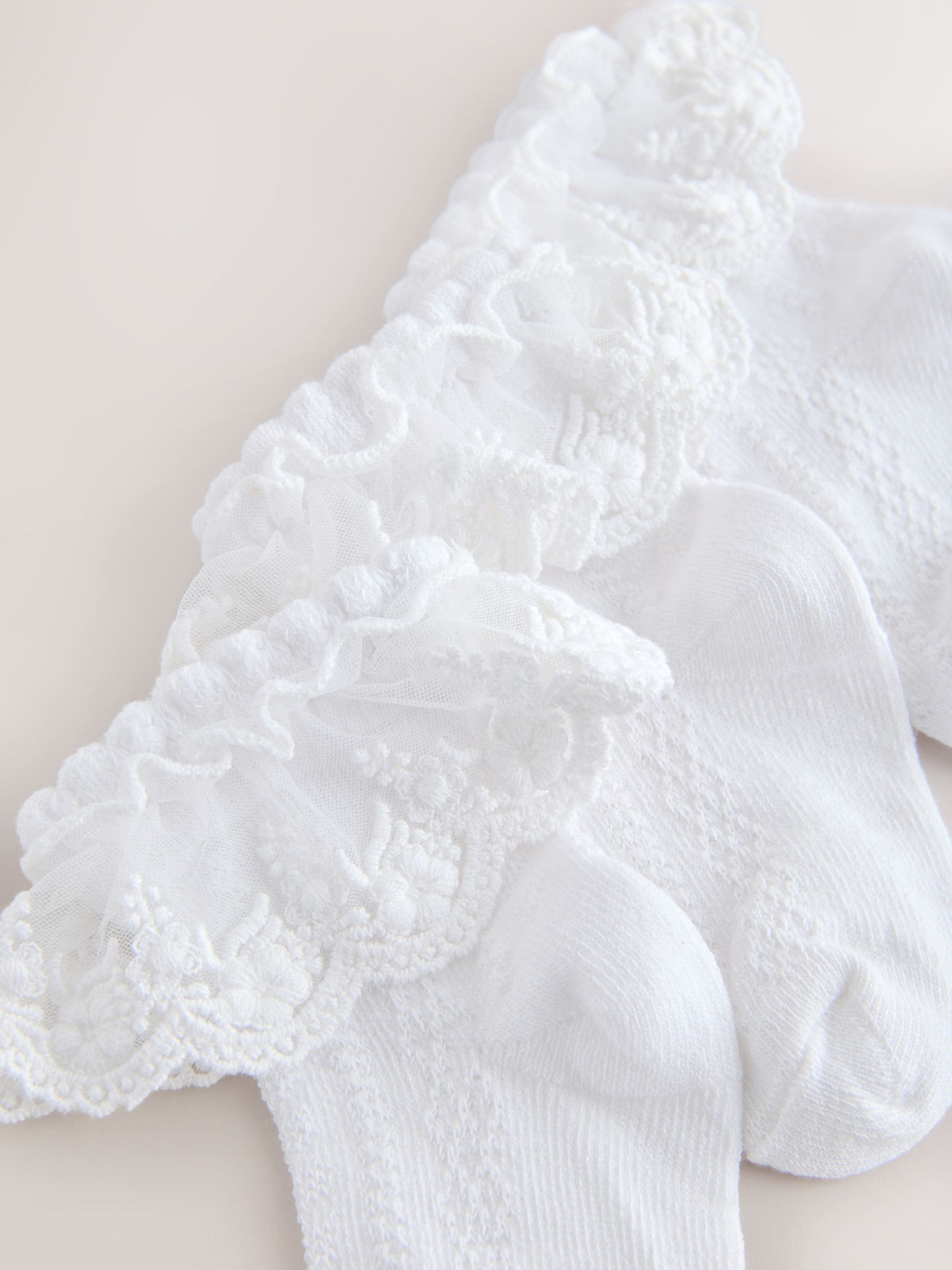 Dsiney Kidz - White Lace Baby Socks 3 Pack image 2