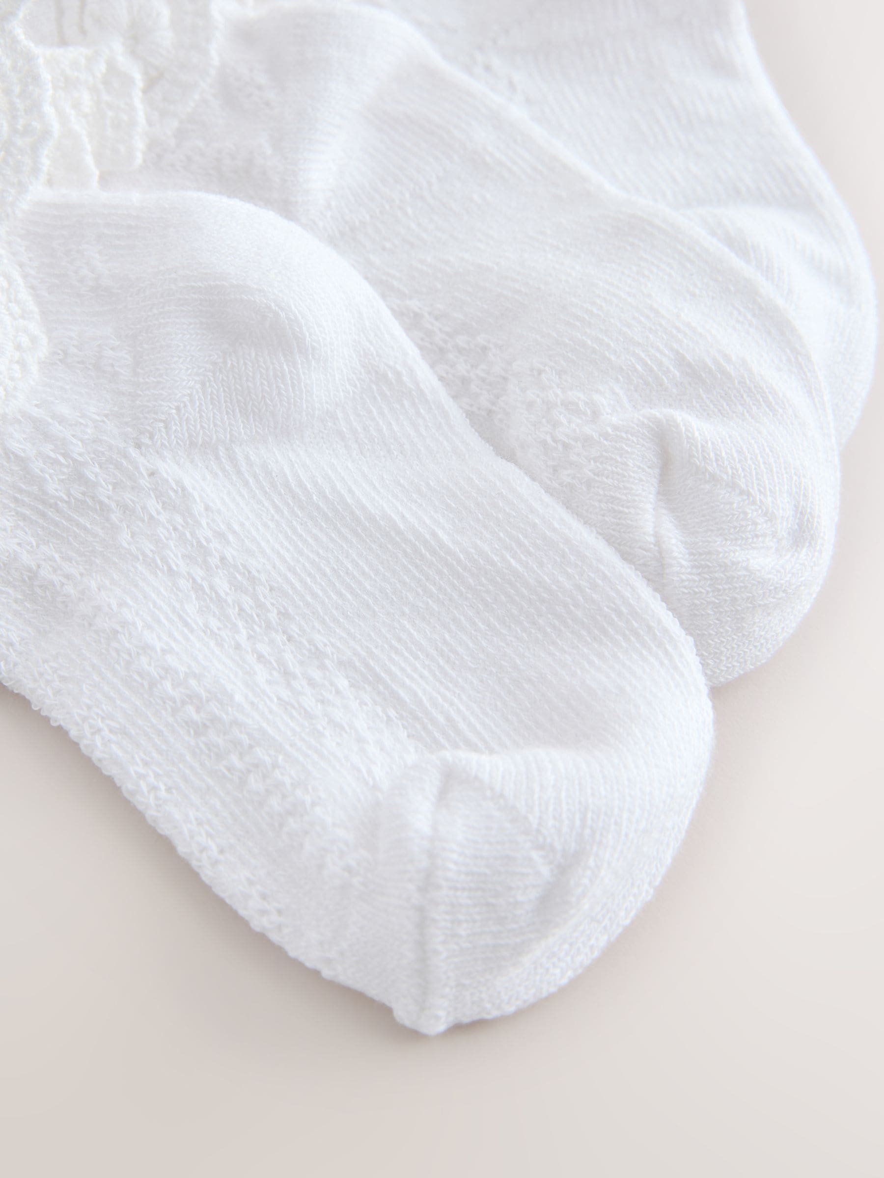 White Lace Baby Socks 3 Pack image 3