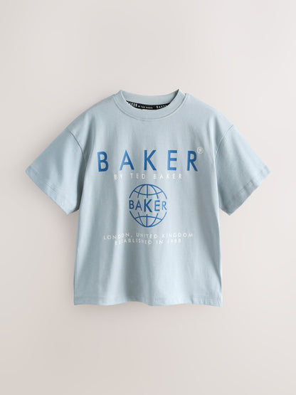 Dsiney Kidz - Baker by Ted Baker Blue/Grey/Orange Baker by Ted Baker 3 Pack T-Shirts image 4