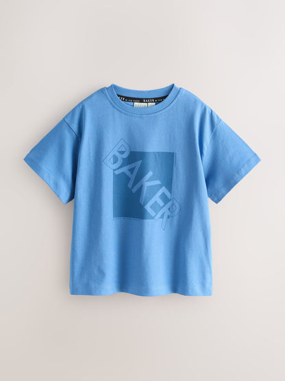 Dsiney Kidz - Baker by Ted Baker Blue/Grey/Orange Baker by Ted Baker 3 Pack T-Shirts image 5