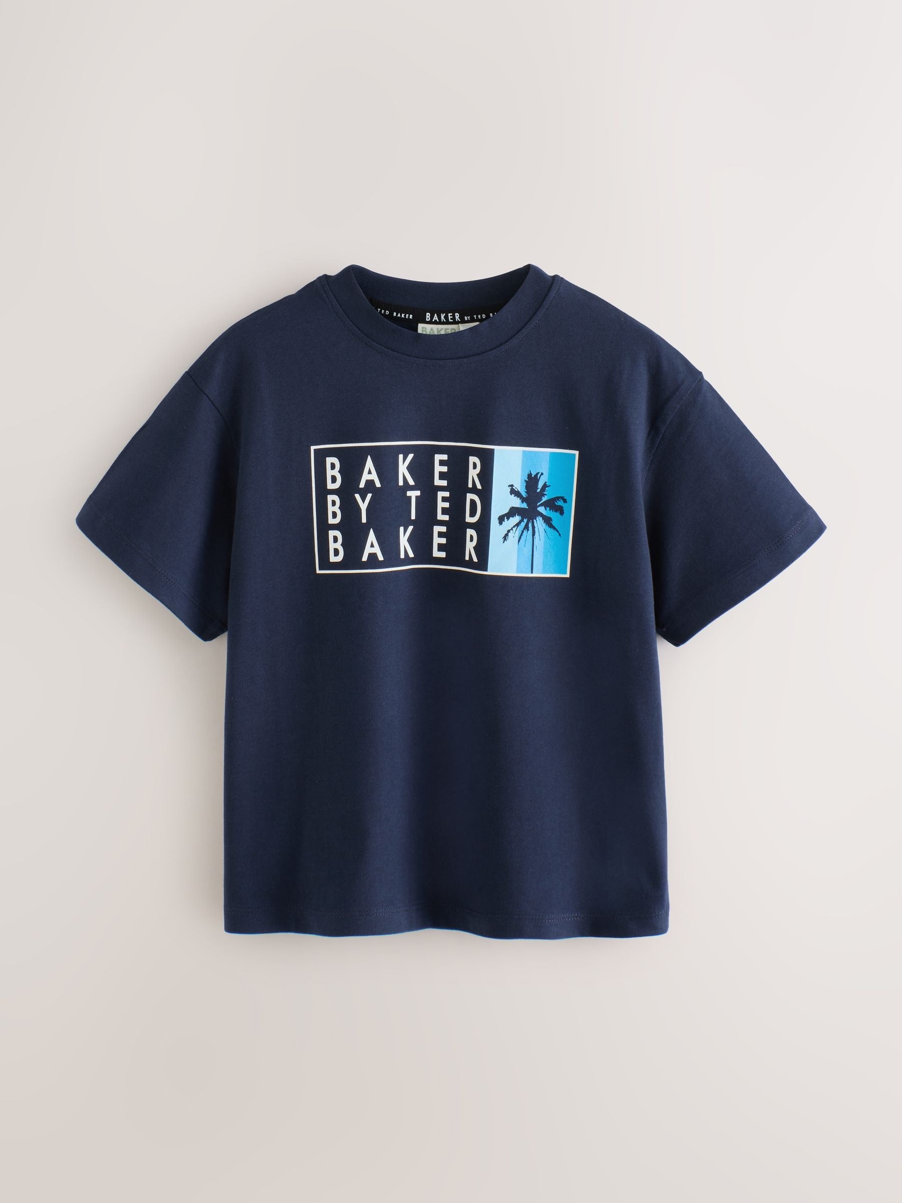 Dsiney Kidz - Baker by Ted Baker Navy Graphic Baker by Ted Baker 3 Pack T-Shirts image 3