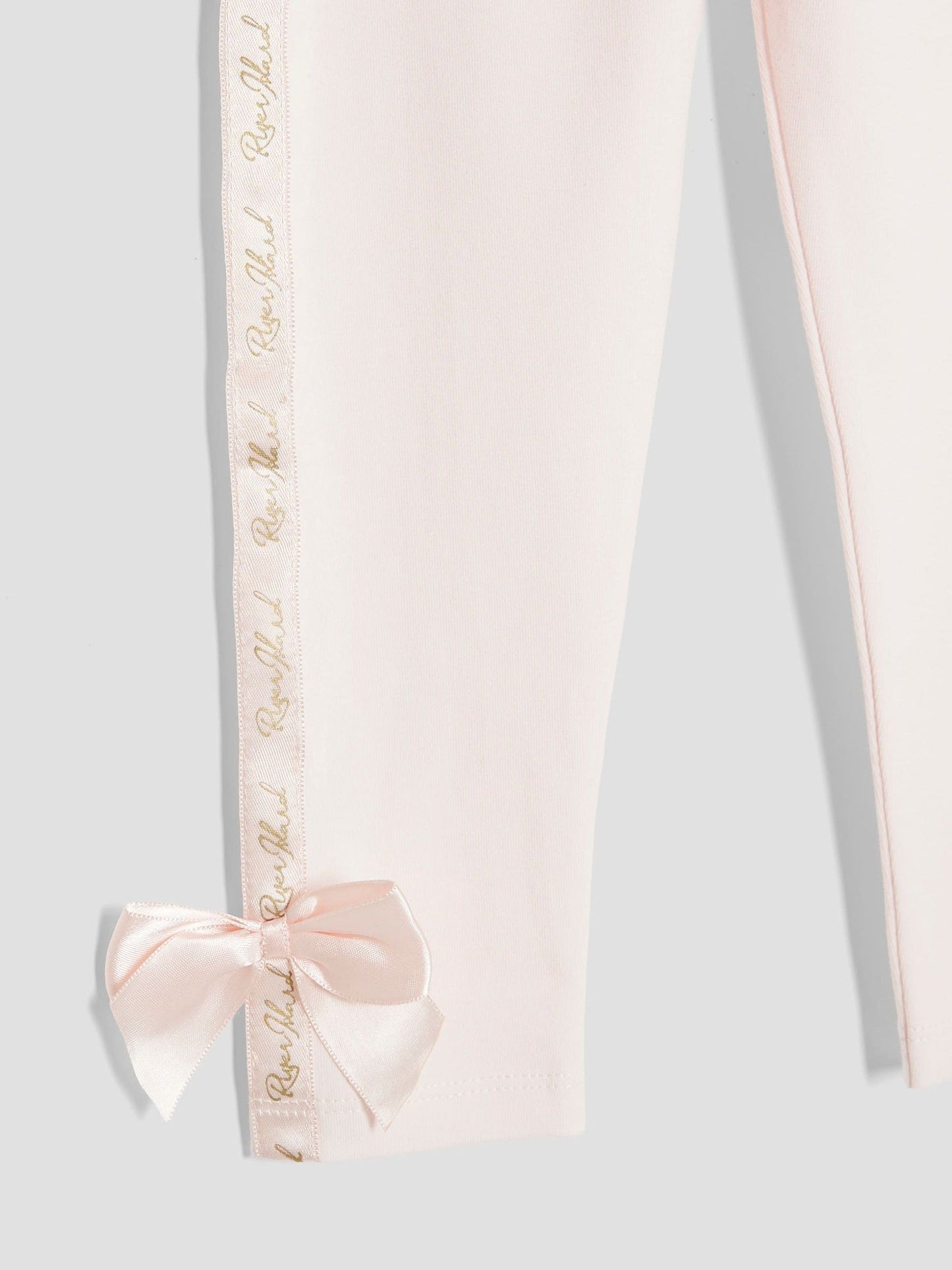 River Island Pink Girls Branded Bow T-Shirt Set image 4