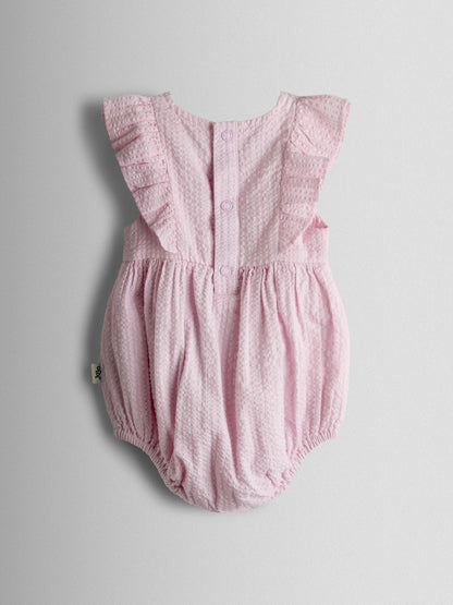 JoJo Maman Bébé Pink Jemima Puddle-Duck Embroidered Romper & Hat Set image 4