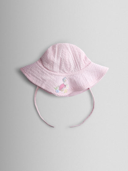 JoJo Maman Bébé Pink Jemima Puddle-Duck Embroidered Romper & Hat Set image 5