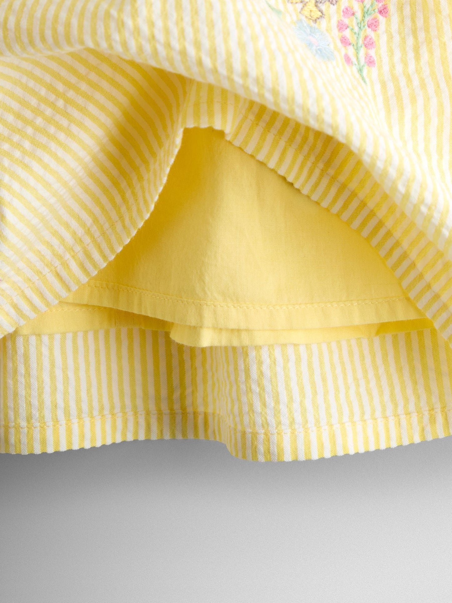 JoJo Maman Bébé Yellow Jemima Puddle-Duck Embroidered Dress & Knicker Set image 4