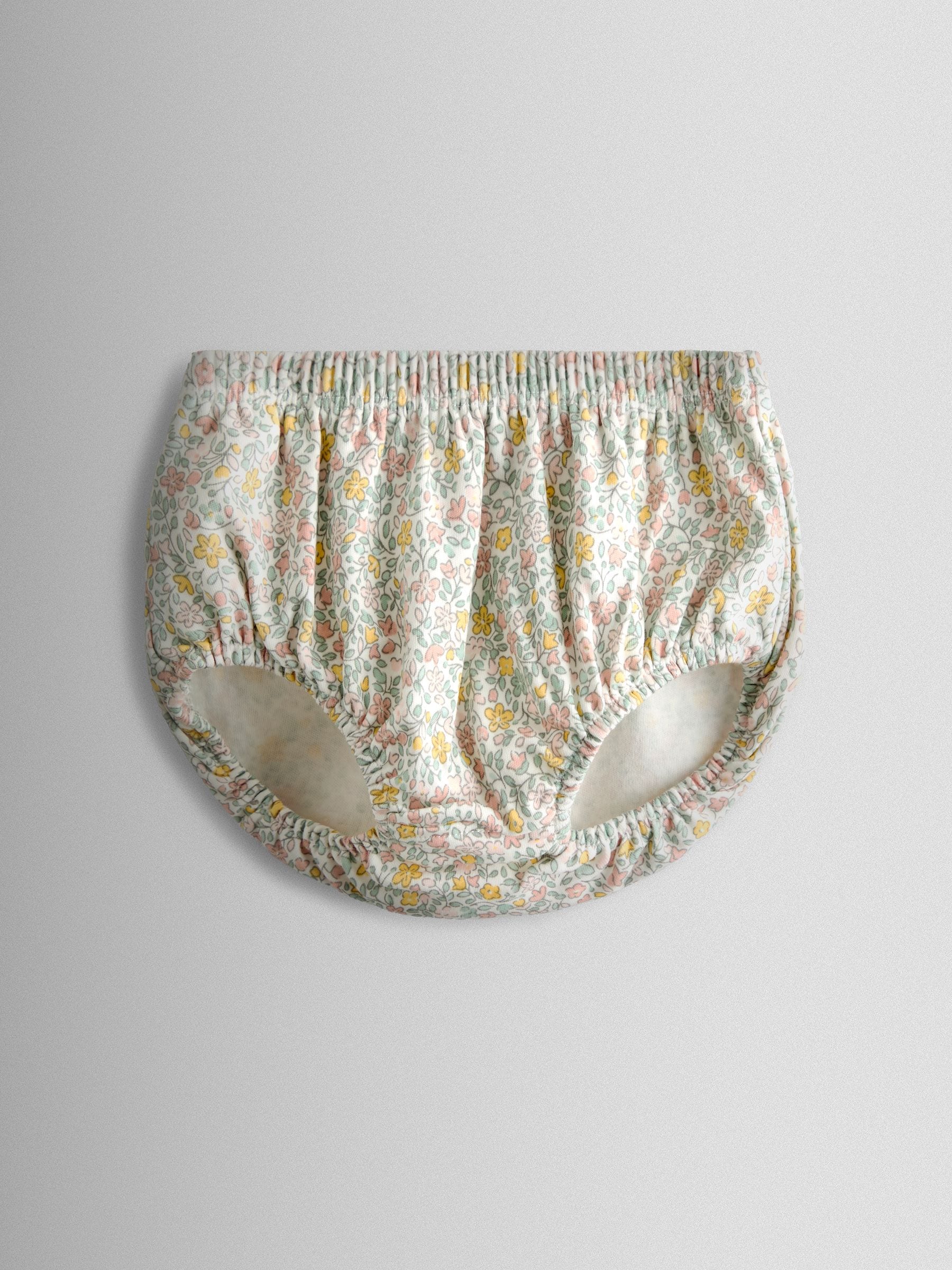 JoJo Maman Bébé Cream Ditsy Floral Ditsy Dress, Knicker & Headband Set image 4