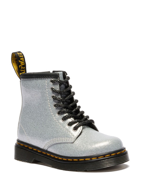 Dsiney Kidz - Dr. Martens Silver 1460 Nebula Glitter 8 Eye Boots image 1