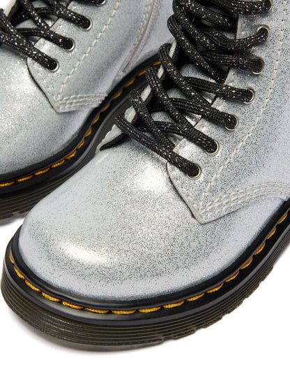 Dr. Martens Silver 1460 Nebula Glitter 8 Eye Boots image 3