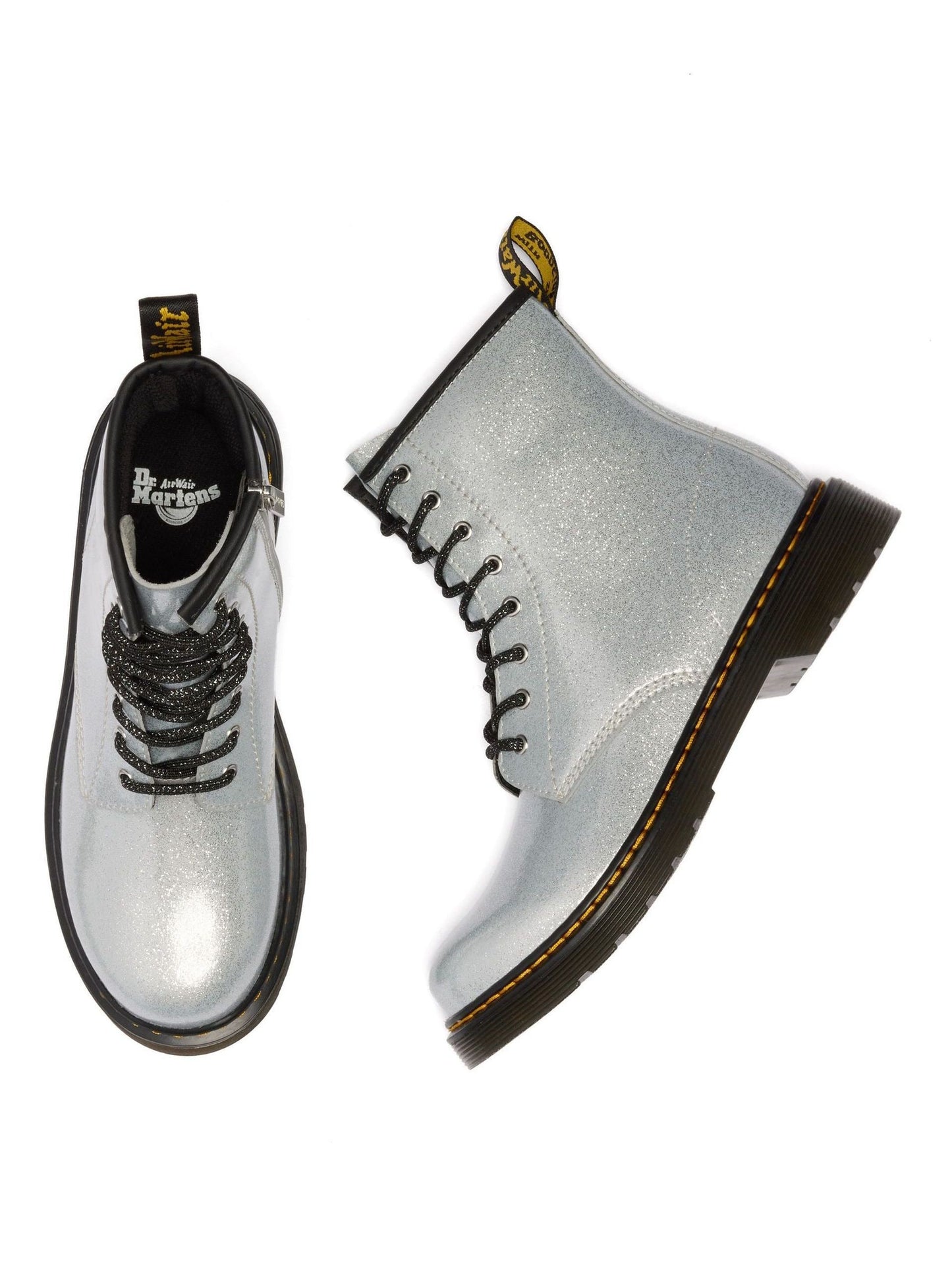 Dr. Martens Silver 1460 Nebula Glitter 8 Eye Boots image 3