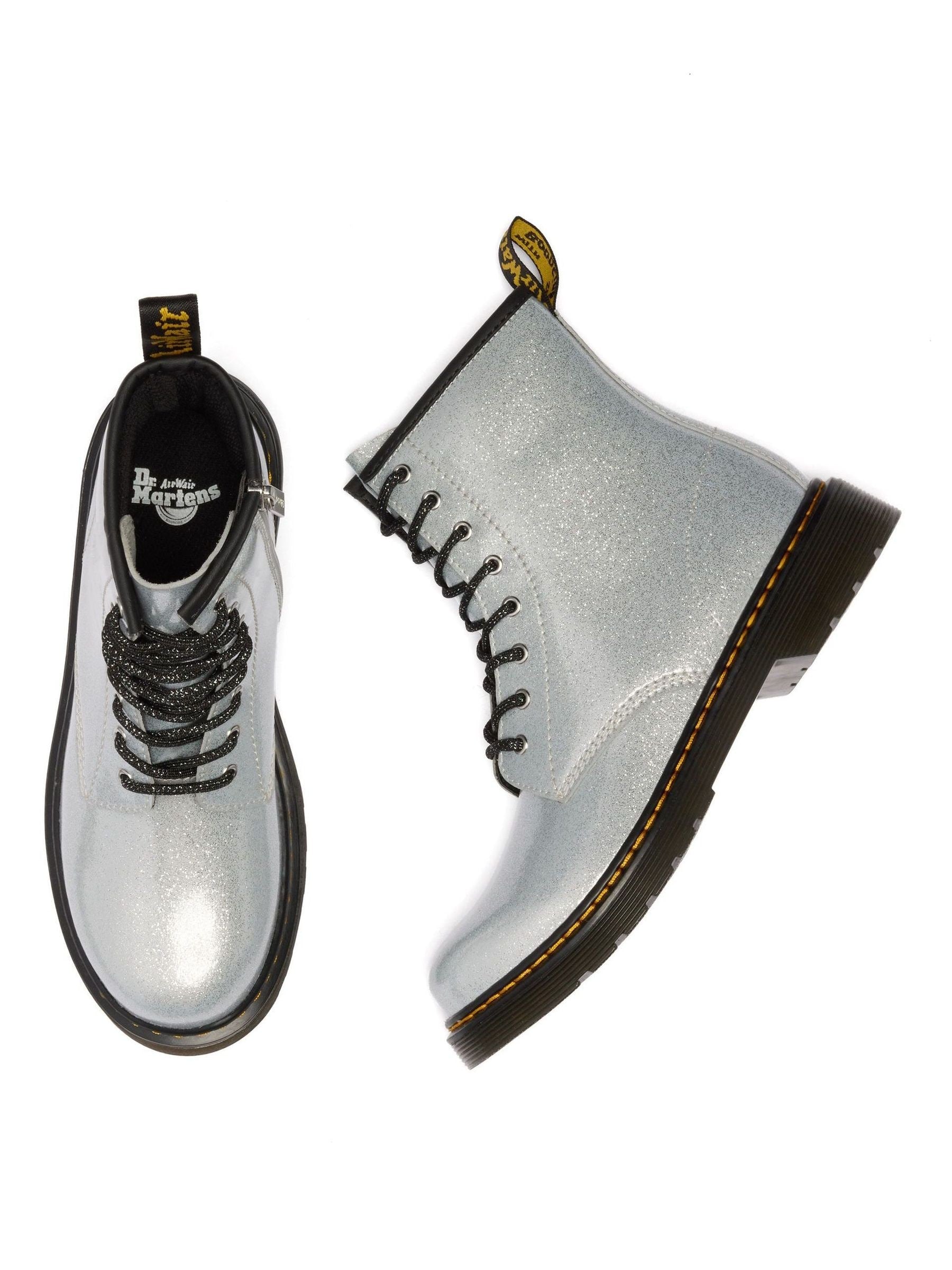 Dr. Martens Silver 1460 Nebula Glitter 8 Eye Boots image 3