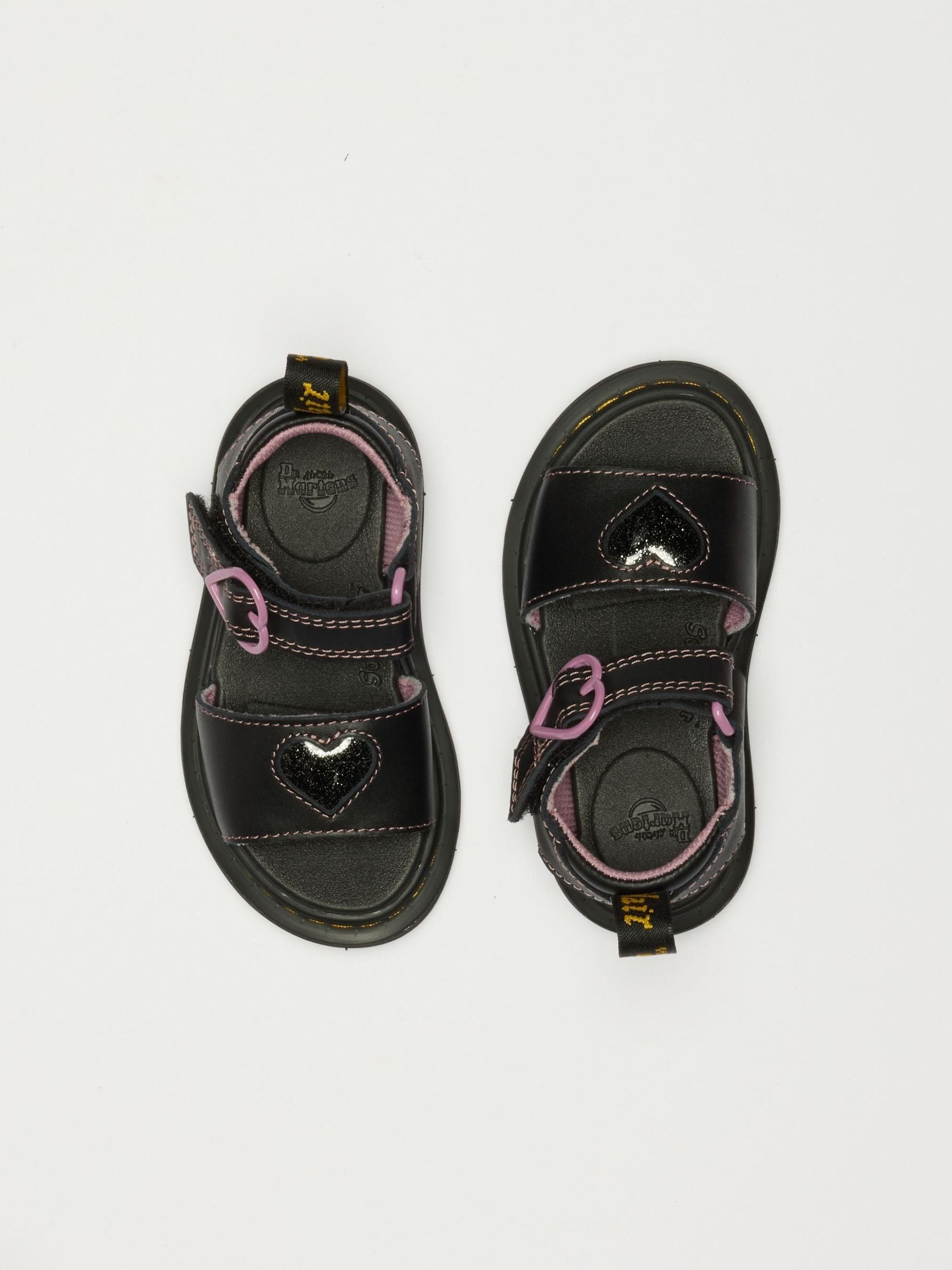 Dr. Martens Black Marlowe Hearts II Nebula Glitter Sandals image 4