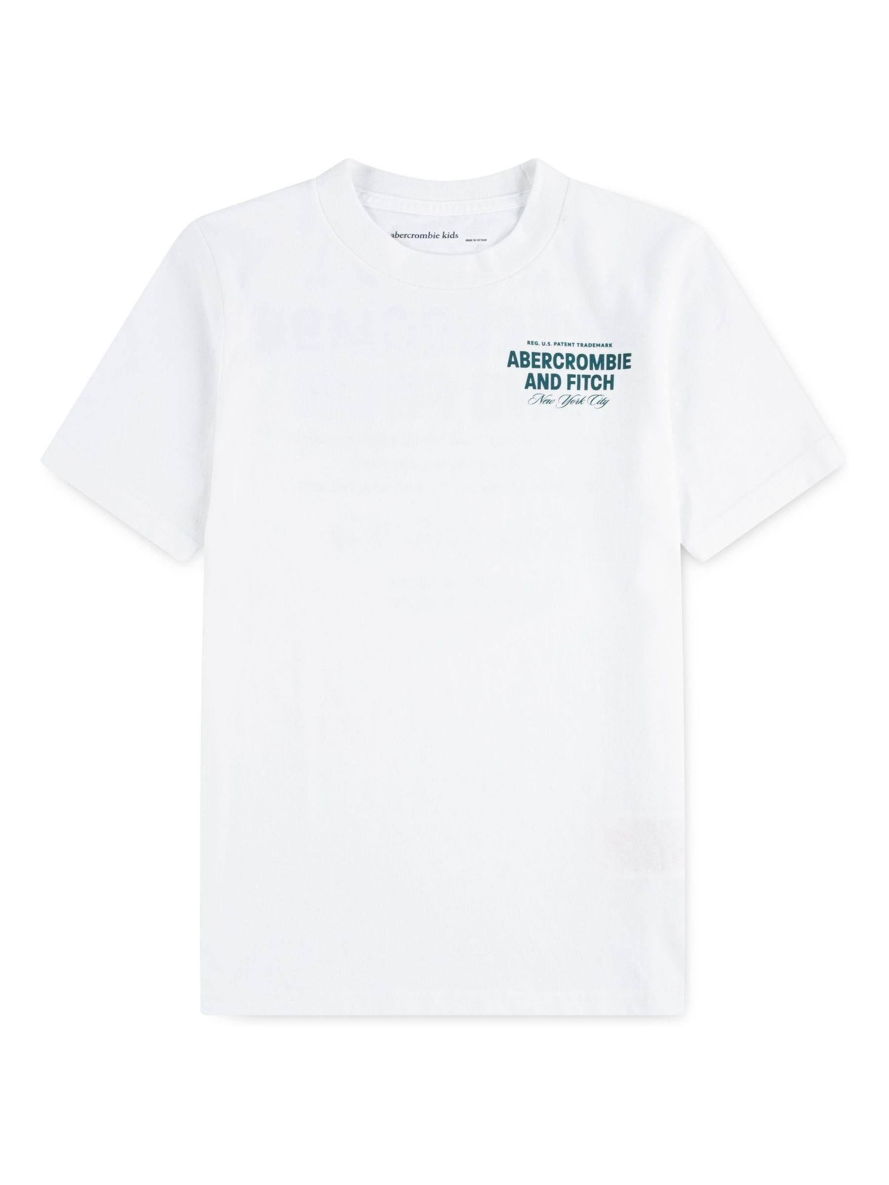 Dsiney Kidz - Abercrombie & Fitch White Graphic City Stack T-Shirt With Back Print image 1