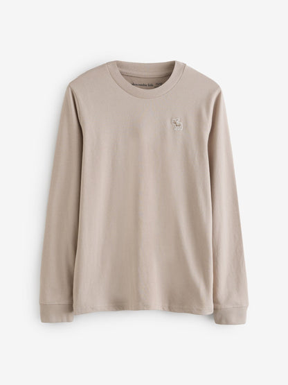 Dsiney Kidz - Abercrombie & Fitch Blue/Brown/Green Long Sleeve T-Shirts 3 Pack image 4