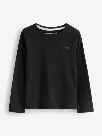 Dsiney Kidz - Abercrombie & Fitch Pink/Grey/Black Long Sleeve T-Shirts 3 Pack image 4