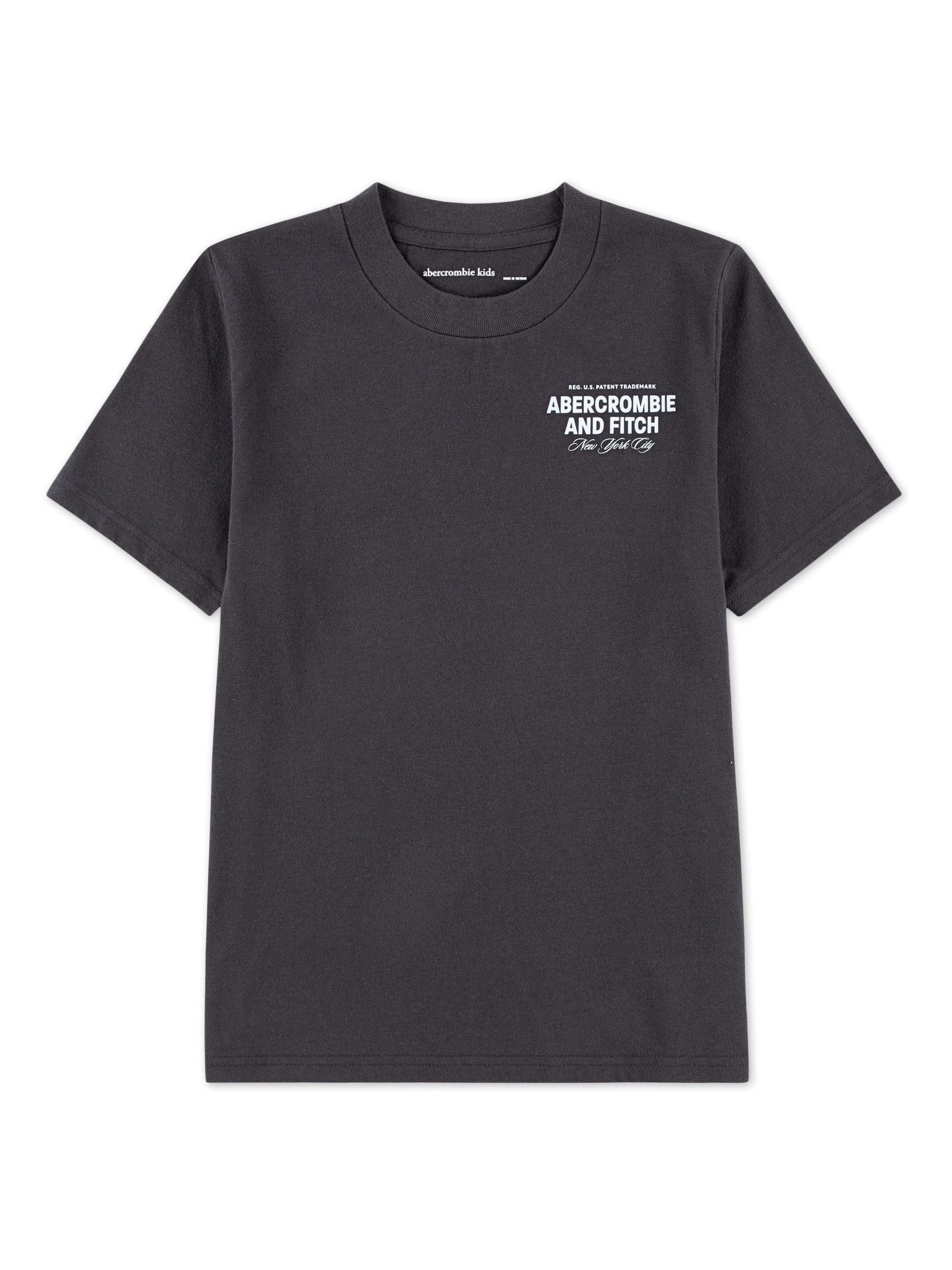 Dsiney Kidz - Abercrombie & Fitch Black Graphic City Stack T-Shirt With Back Print image 1