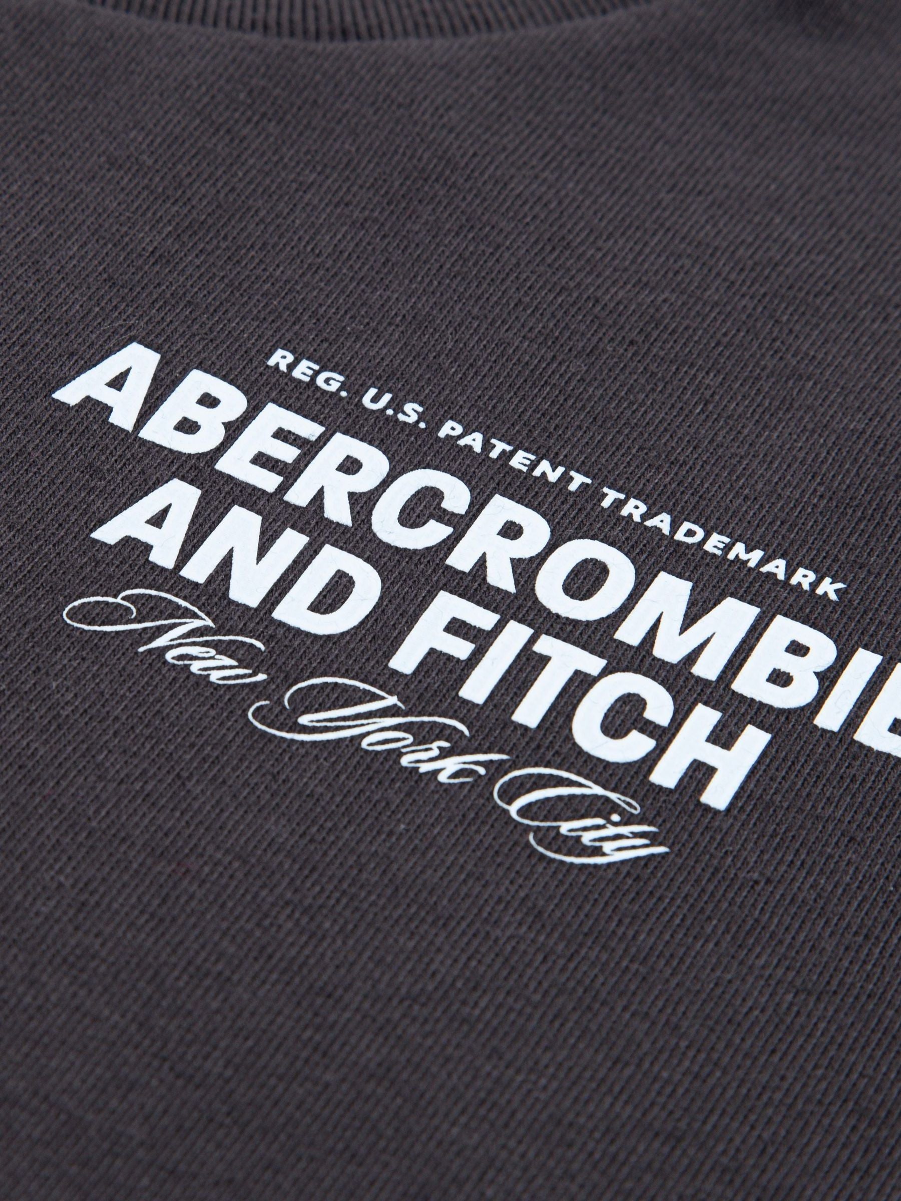 Dsiney Kidz - Abercrombie & Fitch Black Graphic City Stack T-Shirt With Back Print image 3