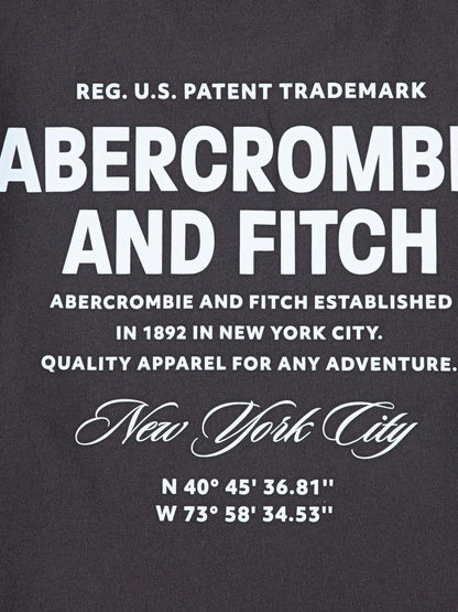 Dsiney Kidz - Abercrombie & Fitch Black Graphic City Stack T-Shirt With Back Print image 4