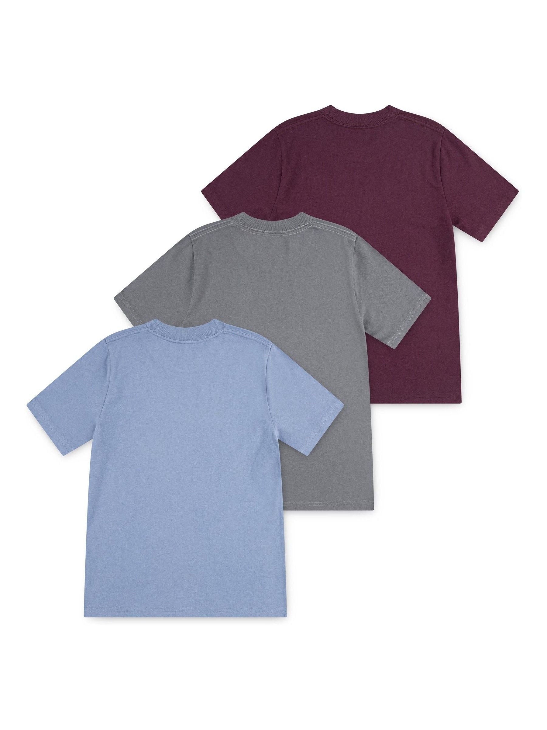 Dsiney Kidz - Abercrombie & Fitch Blue/Grey/Burgundy Red Short Sleeve T-Shirts 3 Pack image 2