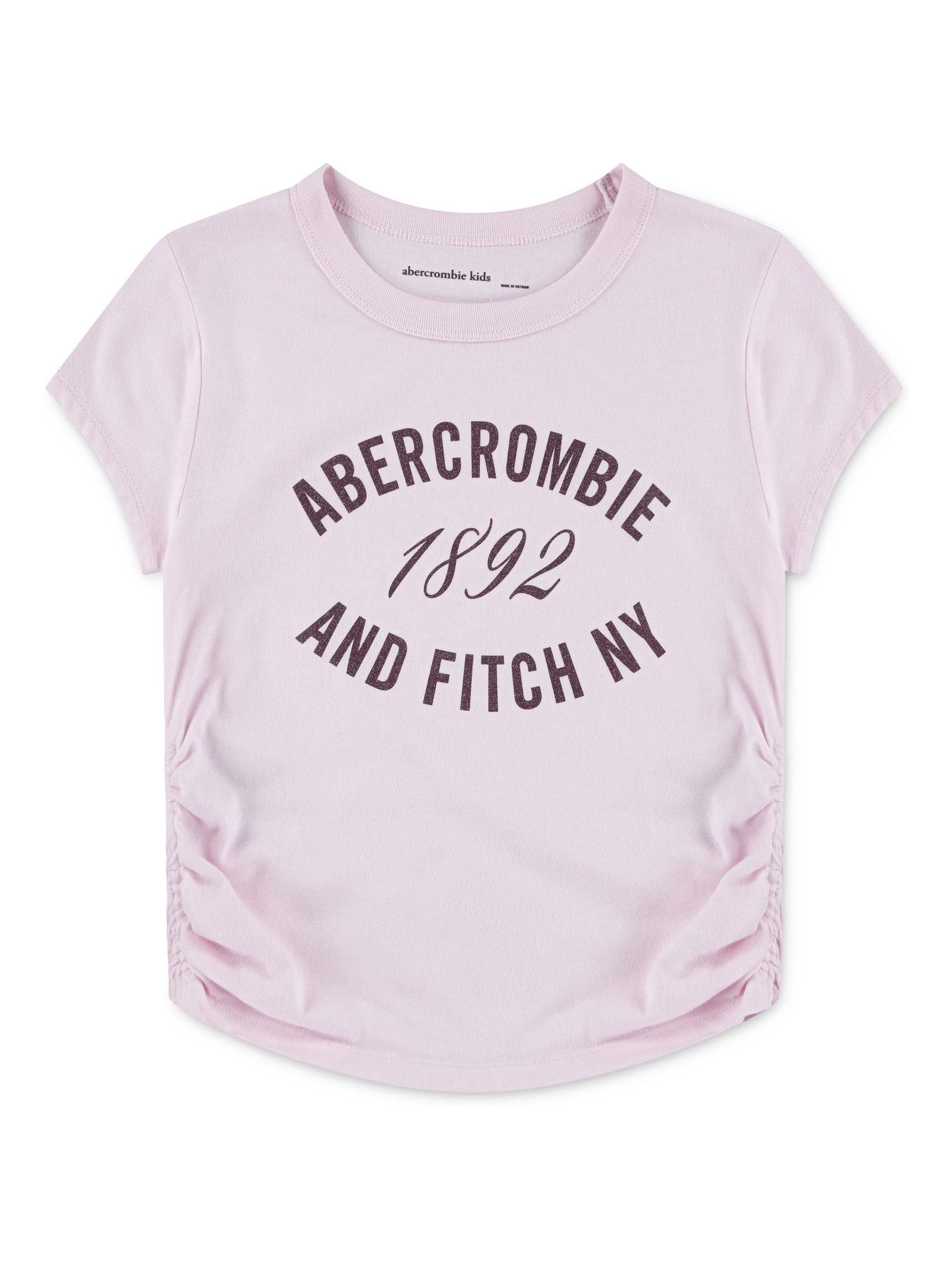 Dsiney Kidz - Abercrombie & Fitch Pink Logo Ruched T-Shirt image 1