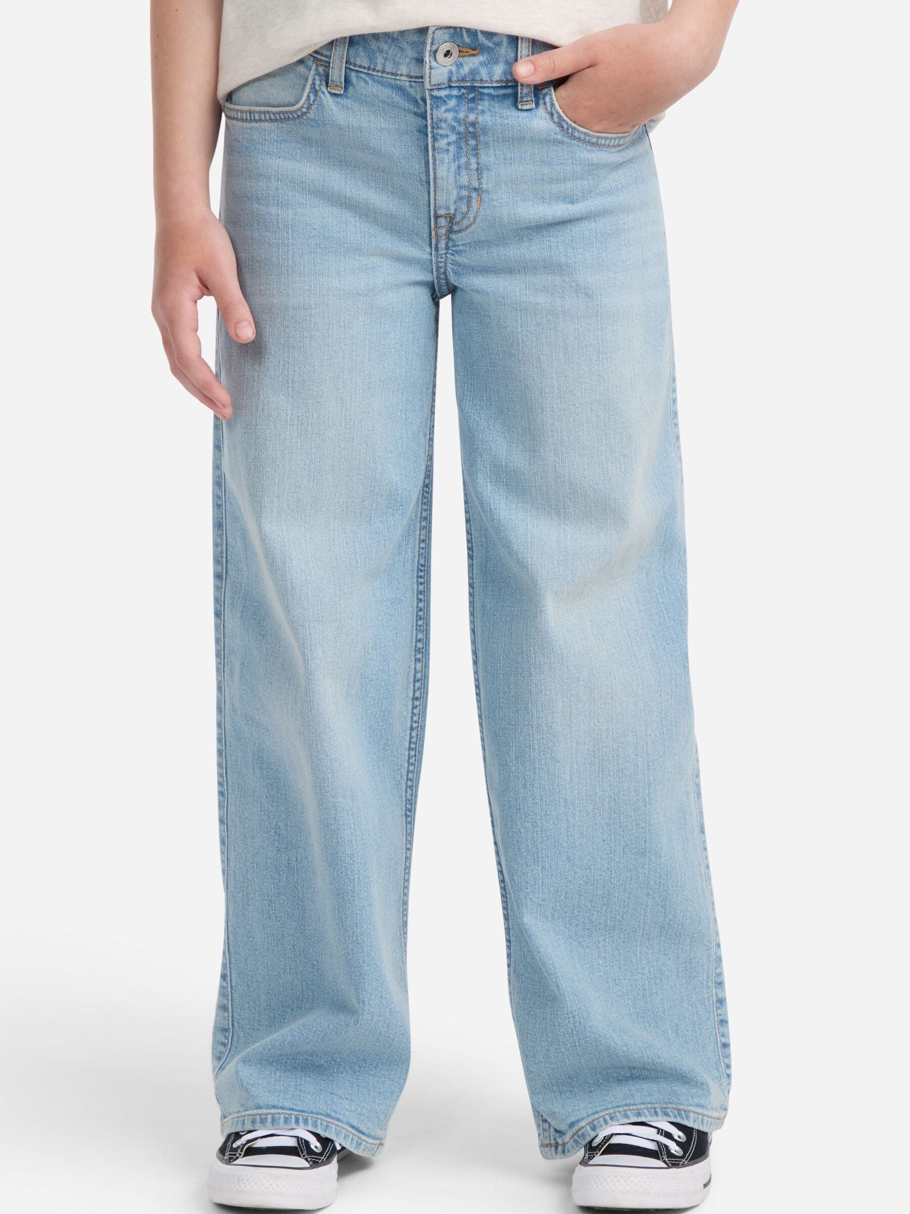 Dsiney Kidz - Abercrombie & Fitch Blue High Waisted Wide Leg Jeans image 1