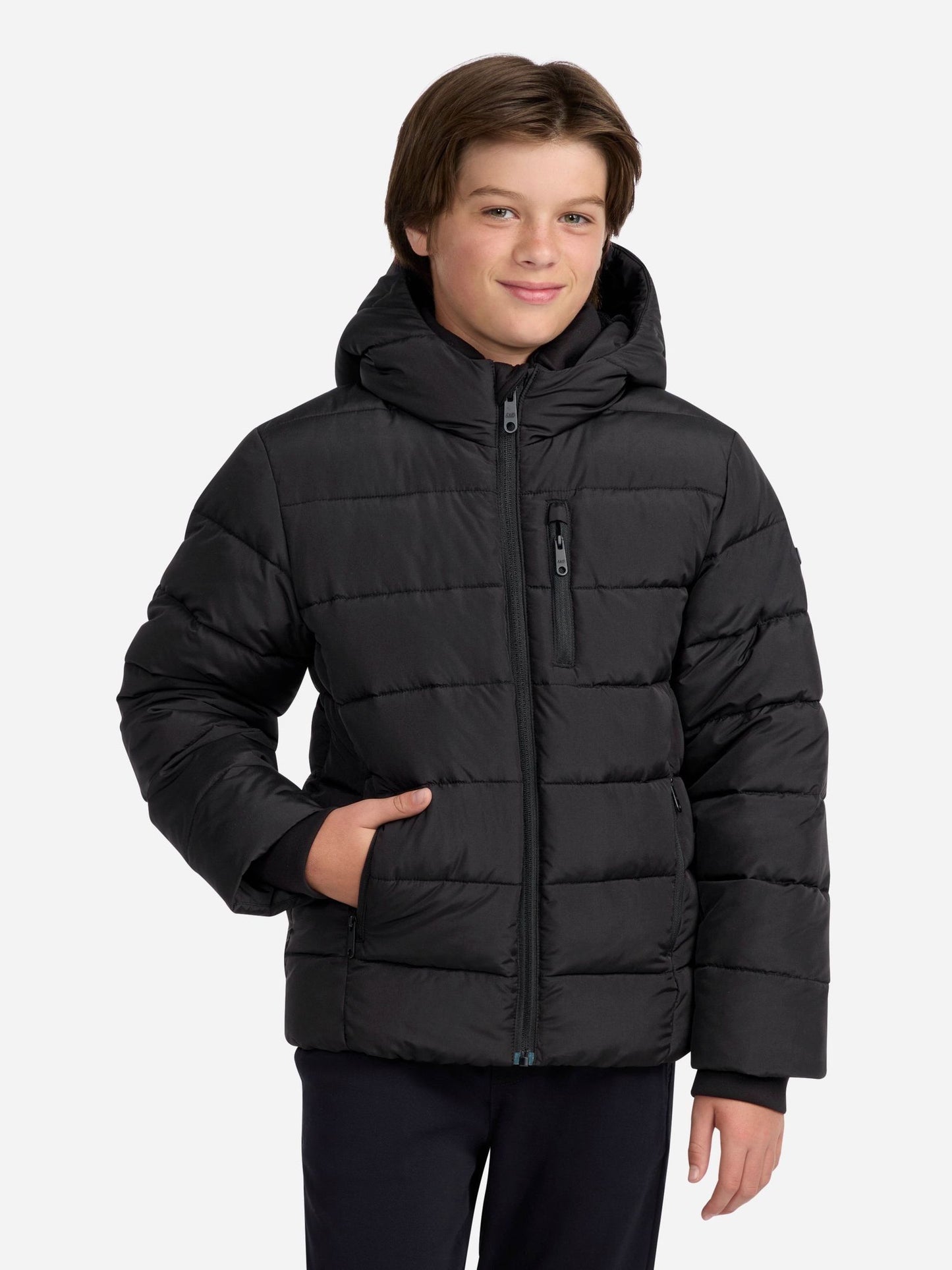 Dsiney Kidz - Abercrombie & Fitch Black Logo Midweight Puffer Coat image 1