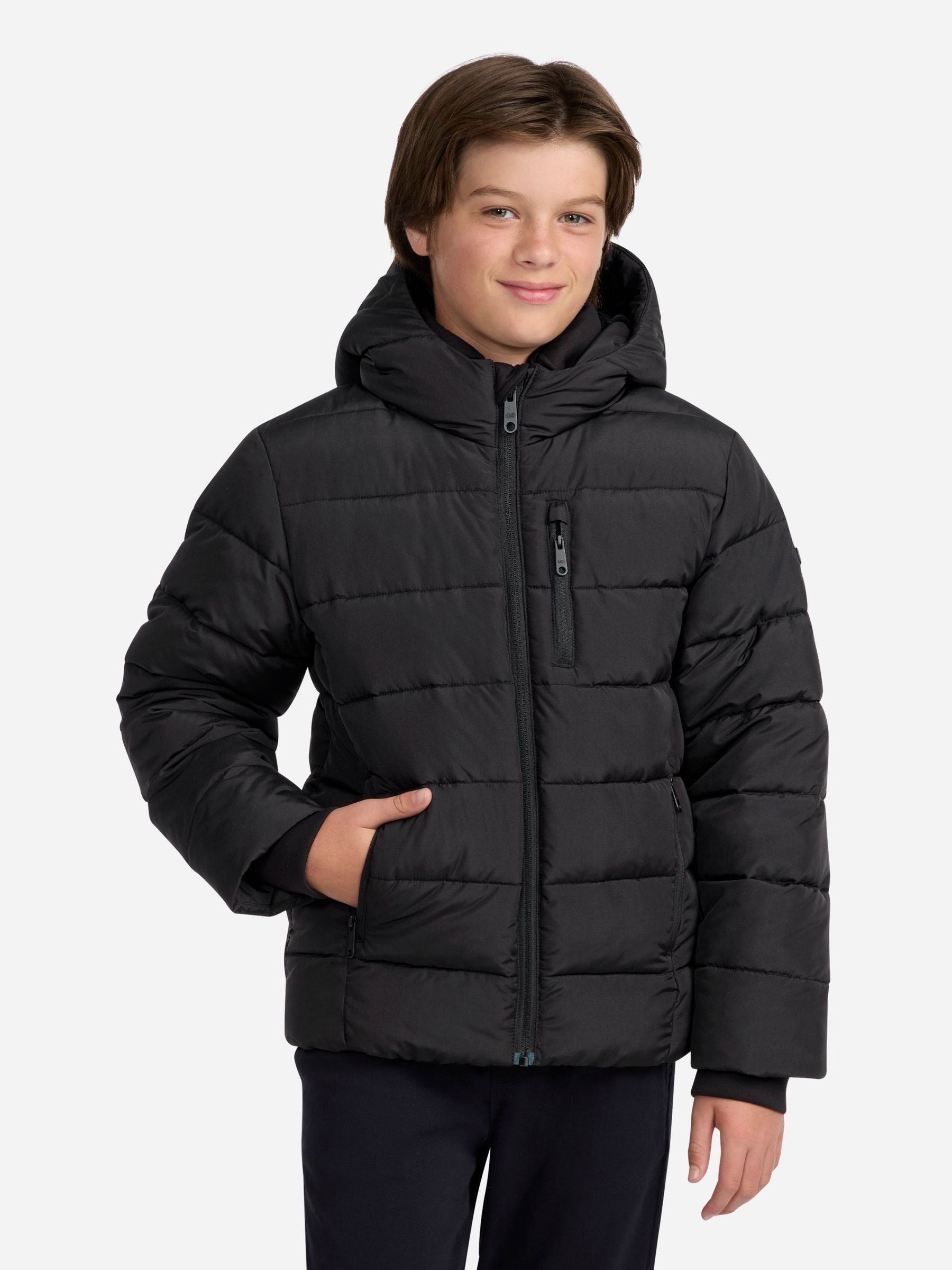 Dsiney Kidz - Abercrombie & Fitch Black Logo Midweight Puffer Coat image 1