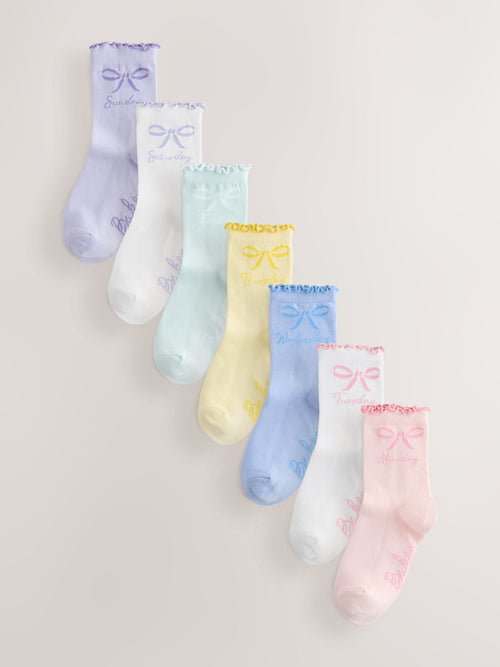 Baker by Ted Baker Pastel Days of the Week Socks 7 Pack image 1