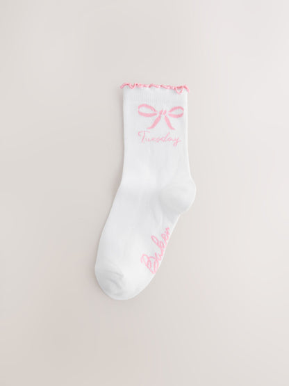 Baker by Ted Baker Pastel Days of the Week Socks 7 Pack image 3