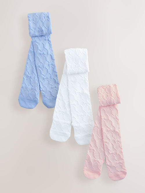 Baker by Ted Baker 3 Pack Occasion Embossed Multi Tights image 1