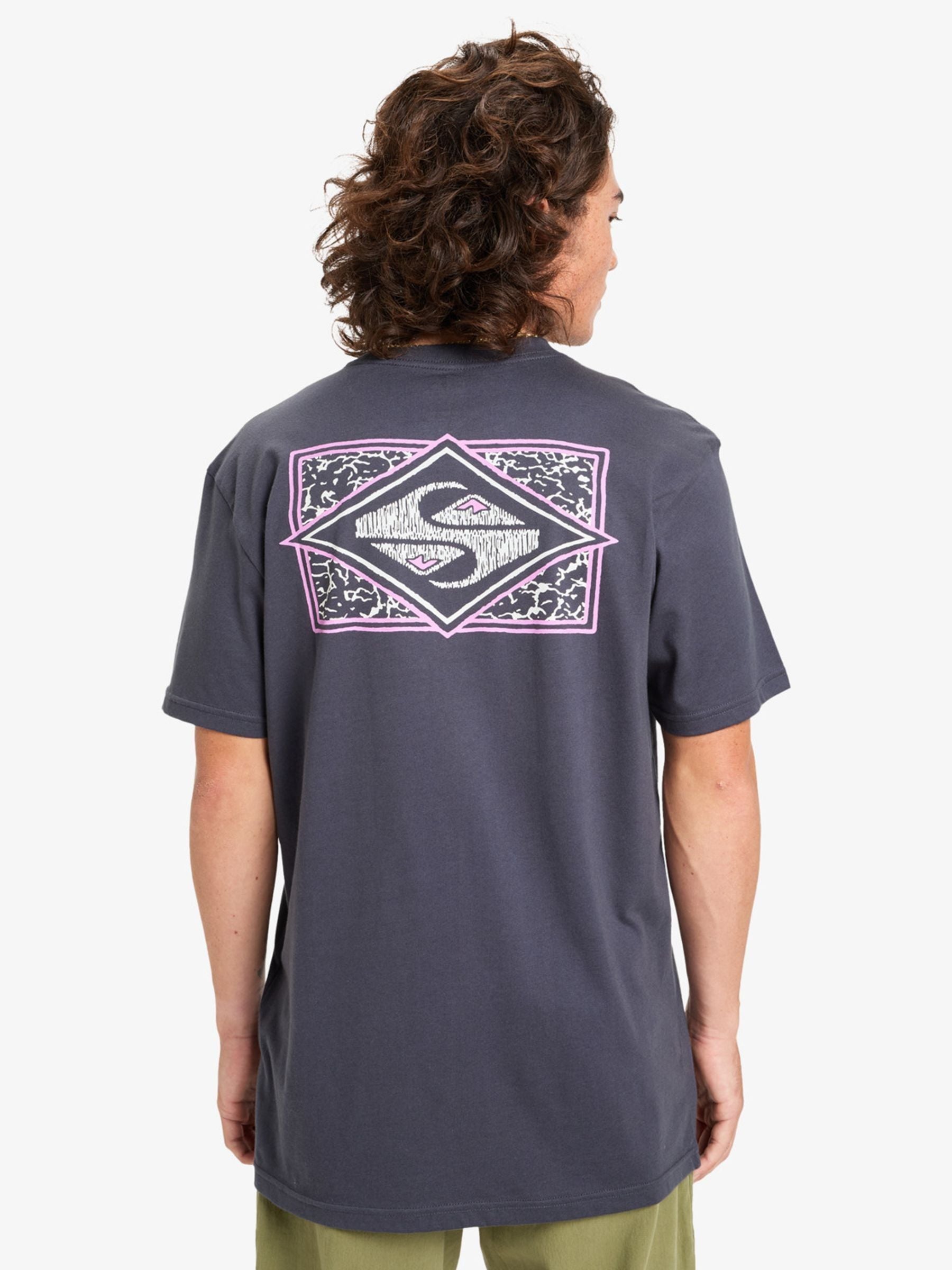 Dsiney Kidz - Quiksilver Blue Evo Youth Crisis Backprint Graphic Logo Short Sleeve T-Shirt image 1