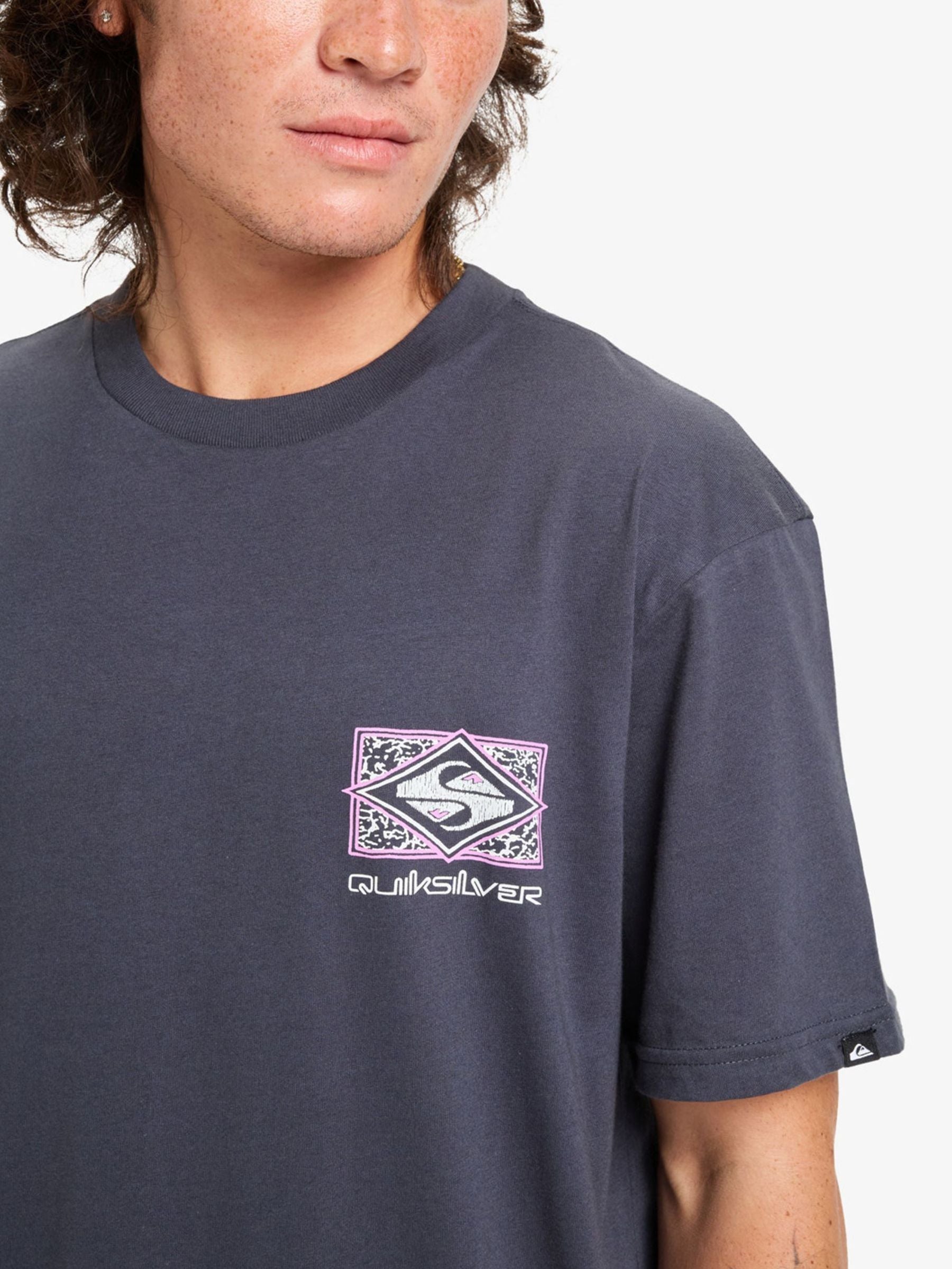 Dsiney Kidz - Quiksilver Blue Evo Youth Crisis Backprint Graphic Logo Short Sleeve T-Shirt image 5