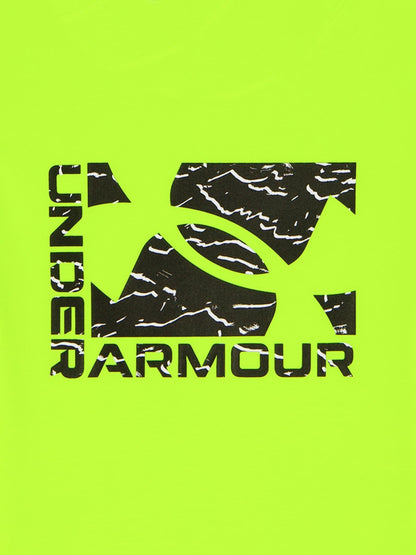 Under Armour Yellow Tech Printed Short Sleeve T-Shirt and Shorts Set image 3