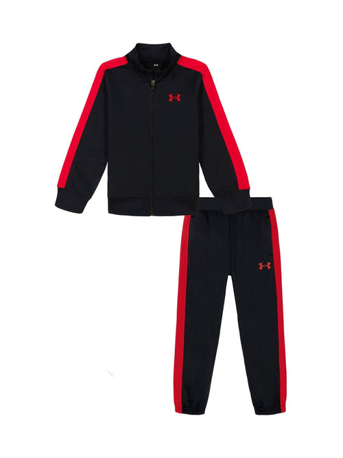 Dsiney Kidz - Under Armour Black Brushed Tricot Zip Through Tracksuit image 1