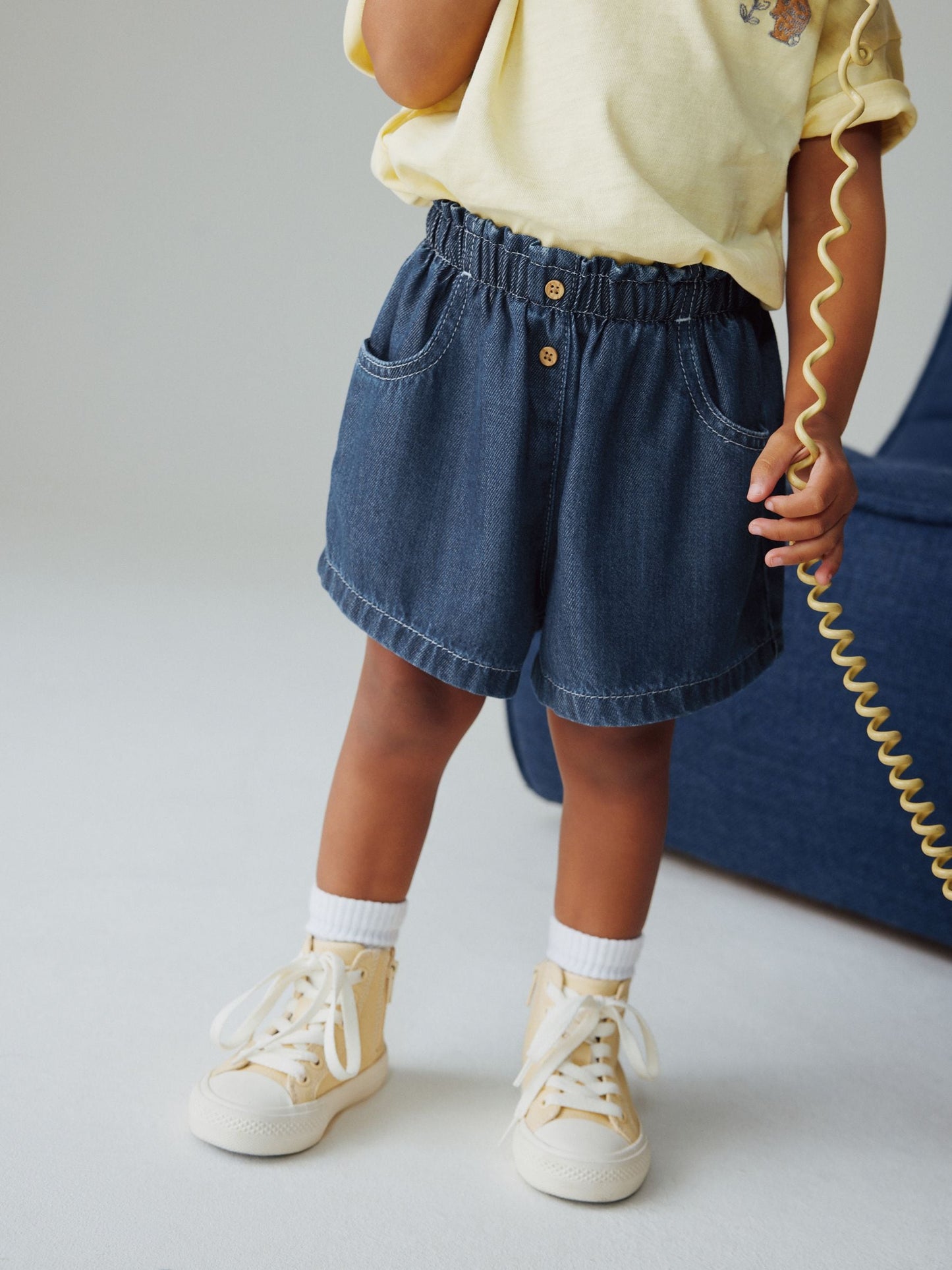 Dsiney Kidz - Dark Wash Soft Denim Shorts (3mths-10yrs) image 1